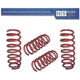 Resim Bmw F10 Helezyon Yayı 4 Adet Set Kırmızı Sport 