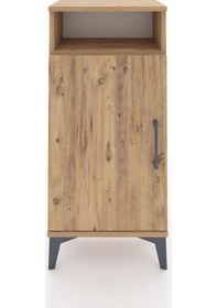 Resim Arges Komodin 3 Raflı Tek Kapaklı 44x30x96 Çam-çam Çam 