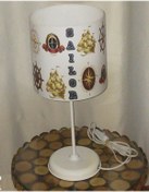 Resim TEKAY AYDINLATMA Denizci Yelkenli Gemili Pusula Dümen Genç Odası Çocuk Odası Abajur 