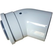 Resim Bosch Uyumlu - Buderus Yoğuşmalı Baca İlave Dirseği - 45 Derece 