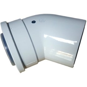 Resim Bosch Uyumlu - Buderus Yoğuşmalı Baca İlave Dirseği - 45 Derece 