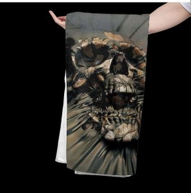 Resim 80x150 Su Emici Banyo Havlusu Antibakteriyel Hipoalerjenik Kafa Siyah 