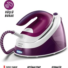 Resim Philips Perfectcare Compact 6 Bar Basınçlı Kireç Temizleme Özellikli Buhar Kazanlı Ütü - Yanmaz Taban Teknolojisi, 1.3 L Geniş Hazne ve Otomatik Kapanma Emniyeti 