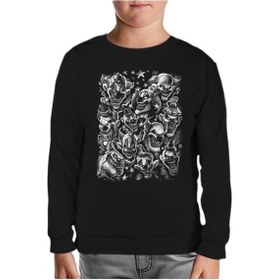 Resim Lord Tshirt Clown Siyah Çocuk Sweatshirt 