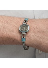 Resim Hz.süleyman Mührü İşlemeli 925 Ayar Gümüş Erkek Bileklik Gümüş 