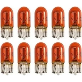 Resim Zembil Amber Turuncu T10 W5W Dipsiz Park Ampulü 10 Adet Enerji Tasarruflu Aydınlatma Çözümü 