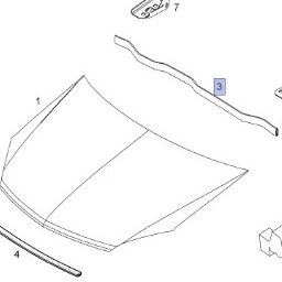 Resim Opel Astra H Motor Kaput Fitili İç Taraf 6162386 