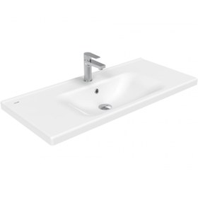 Resim Eksen Etajerli Lavabo 100 cm Beyaz 