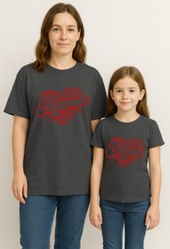 Resim SVART WEAR MAMA MINI Anne Kız Kombin Tişört Takımı T-Shirt Twin Anne Kız Çocuk Oversize MAMA MINI (TEKLİ FİYAT) 