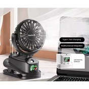 Resim fortrek Dijital Ekranlı Şarjlı Su Kapasiteli Mini Masa Fan Vantilatör 