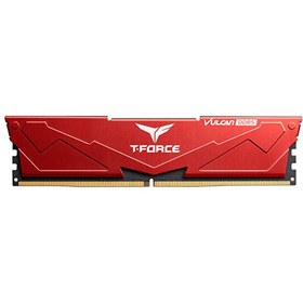 Resim T-Force Vulcan FLRD516G6000HC38A01 16 GB (1x16 GB) 6000 MHz DDR5 CL38 Kırmızı Gaming RAM 