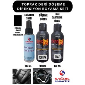 Resim 3'Lü Derby Toprak Deri Oto Direksiyon Döşeme Boyama Seti 