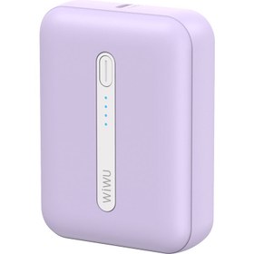 Resim HEDİYE-> Wiwu Wi-P033 LED Işık Göstergeli Taşınabilir Mini Powerbank 10000mAh - Mor 