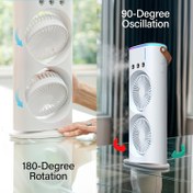 Resim Taşınabilir USB Güçlü Soğutma Fanı - 90° Titreşim ve 180° Döndürme - Ev, Dış Mekan, RV, Patio için Kişisel Soğutma Sis Fanı - Kompakt Tasarım, Pil Gerektirmez, Taşınabilir Soğutma Fanı, RV Soğutma Fanı, Ergonomik Kolu, Dayanıklı Yapı 