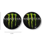 Resim Monster Uyumlu Sticker 2 Li Set 4,5x4,5 Cm Monster Logo Monster Etiket Damla 