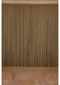 Resim Küçük Puanlı Model Gold Renk Hazır Ip Perde 300x280 Cm 