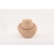 Resim OSMANLI DEĞERLİ TAŞ Sertifikalı Jasper Pembe 6mm Kolye (DÜĞÜMSÜZ) 