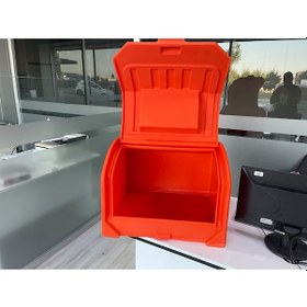 Resim Motosiklet Pizza Servis Çantası 140 Litre Turuncu 