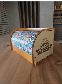 Resim Ahşap Ekmeklik , Ekmek Dolabı Turuncu 