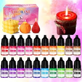 Resim 10/20 Renk Seti 5ml Konsantre Kokulu Mum Sıvısı DIY El Yapımı Mum Boyama Kiti Hediye 