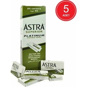 Resim Astra Platinium Tıraş Jileti 5 x 20 Adet 