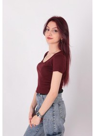Resim Busem S0016727 Kadın Bluz Bordo 