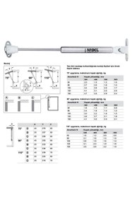 Resim NZB Dolap Amortisörü Gazlı Piston Kapak Hidroliği (27 Cm 100n) 1 Adet 