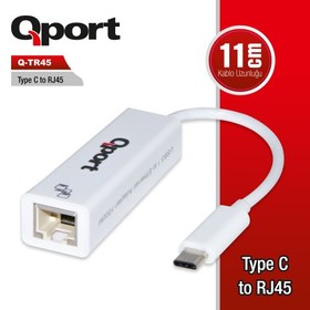 Resim QPORT Q-TR45 Q-TR45 TYPE-C TO RJ45 (GİGABİT) NETWORK CONVERTER (ÇEVİRİCİ DÖNÜŞTÜRÜCÜ) 