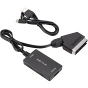 Resim Gorgeous HDMI Kablosu ile HDMI Dönüştürücü Scart Hd Adaptörü 720 P 1080 P Video Ses Dönüştürücü Tv Monitörü Projektör İçin Adapte (Yurt Dışından) 