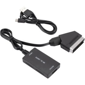 Resim Gorgeous HDMI Kablosu ile HDMI Dönüştürücü Scart Hd Adaptörü 720 P 1080 P Video Ses Dönüştürücü Tv Monitörü Projektör İçin Adapte (Yurt Dışından) 