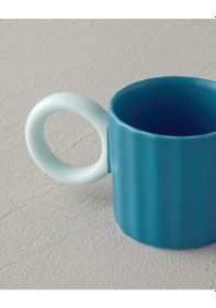 Resim English Home Angled New Bone China 2 Parça 2 Kişilik Kahve Fincan Takımı 90 Ml Turkuaz Turkuaz 