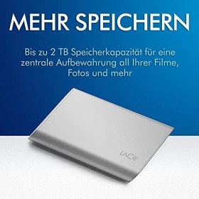 Resim Lacie Taşınabilir Ssd, Harici SSD 1 Tb, 2,5", Pc Mac ve Ipad, Veri Kurtarma Hizmeti (STKS1000400) 