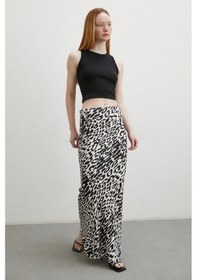 Resim Desenli Maxi Verev Etek Ekru Ekru 