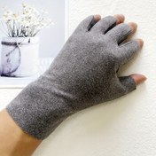 Resim 1 Çift Kadın Termal Eldiven - Her Bedene Uygun Esnek Yarım Parmak Soğuk Hava Eldiveni, İnce Polar Kışlık Spor, Koşu, Basmak ve Yıkama için Makinede Yıkanabilir Tutuşlu Günlük Kullanıma Uygun Eldivenler 