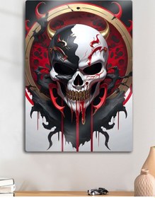 Resim Kurukafa - Metal Duvar Tablosu 