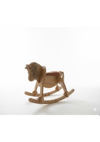 Resim Missidea Ahşap Sallanan At Deri Oturaklı Eğitici Ve Güvenli Tasarım +3 Yaş 