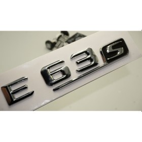 Resim Benz E 63S Bagaj Krom Metal 3M 3D Yazı Logo 