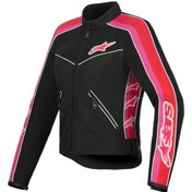 Resim Alpinestars Stella T-dyno Air Korumalı Kadın Motosiklet Montu Siyah Kırmızı 