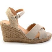 Resim Bej Leather Kadın Sandalet K05718070702 Bej 