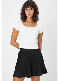 Resim Alexandergardı U Yaka Slim Fit Crop T-shirt B24-0096 001 