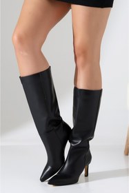 Resim Pamuks Shoes Siyah Streç Çizme 