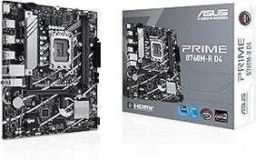 Resim ASUS PRIME B760M-R D4 Intel B760 LGA1700 DDR4 5333 HDMI 2x M2 USB3.2 AURA RGB 2.5Gbit LAN mATX 96GB’a kadar ram desteği, ASUS 5X PROTECTION III Anakart 