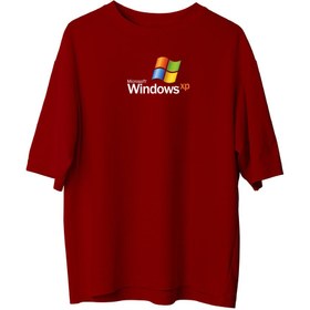 Resim Windows XP - Oversize T-Shirt - L / Kırmızı 