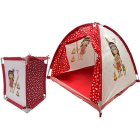 Resim Abbie Karkter Desenli, Sepetli Oyun Çadır Seti Bzi Kırmızı 