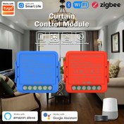 Resim Blue, Tuya WiFi RF433 Akıllı Perde Anahtarı Modülü 3A Rulo Panjur Elektrik Motoru Zamanlama Sesli Alexa Google Home Uyumlu 