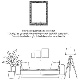 Resim epiqart İstanbul Haritası - Vintage Desenli Çerçeve 