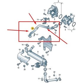 Resim Betto B20116 Egr Borusu Buyuk Olan Crafter 06 16 2.5tdı Bjj Bjm Ceba Cebb Ceca Cecb Bjk 