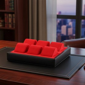 Resim Jul Deri Saat Display Kutusu - Siyah 