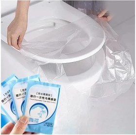 Resim 200 Adet Tek Kullanımlık Klozet Örtüsü Klozet Poşeti Klozet Kapak Örtüsü Dispenseri 