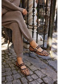 Resim Ortega Kadın Leopar Tokali Babet LEOPAR 